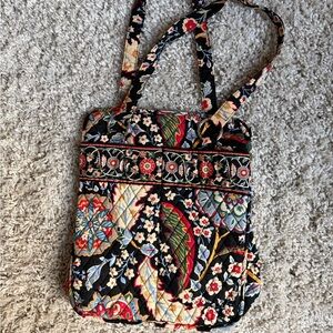 Vera Bradley Black Multicolor Floral Shoulder Bag